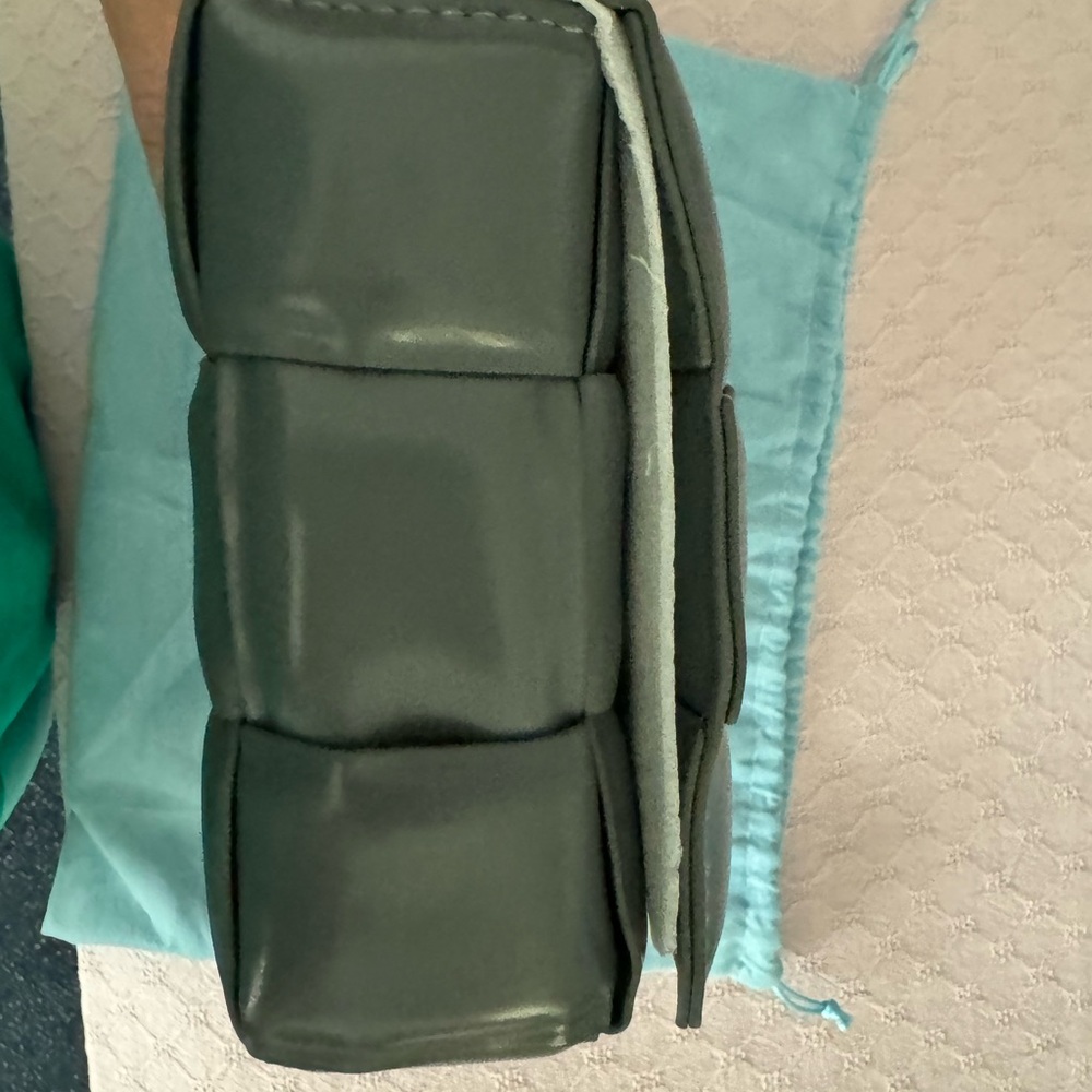 NWT Tiffany & Fred Dark Grey Woven Crossbody Leather Bag - Picture 3 of 7